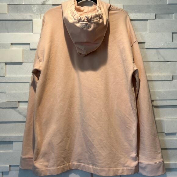 FENTY x PUMA REVOLVE Long Sleeve Graphic Lacing Oversize Hoody Cameo Rose  XS - Picture 3 of 6